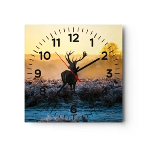 Reloj de pared - Reloj de vidrio - Coronado en sus propios dominios - 40x40 cm