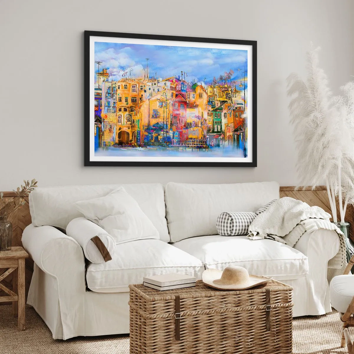 Póster en marco negro - Estamos juntos - 50x40 cm