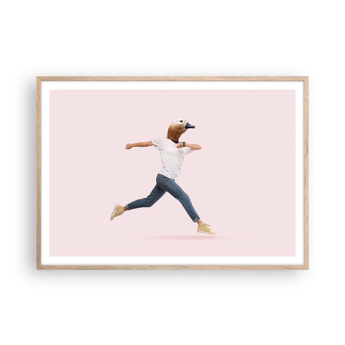 Póster en marco roble claro - Una pizca de absurdez - 100x70 cm