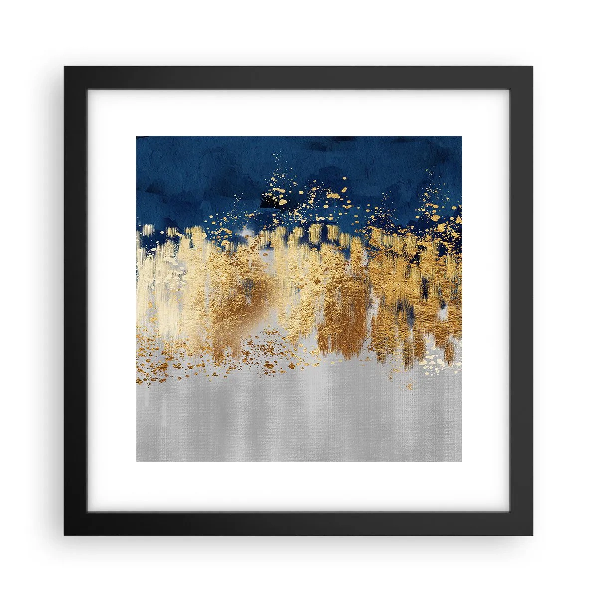 Póster en marco negro - Composición moderna con chispas - 30x30 cm
