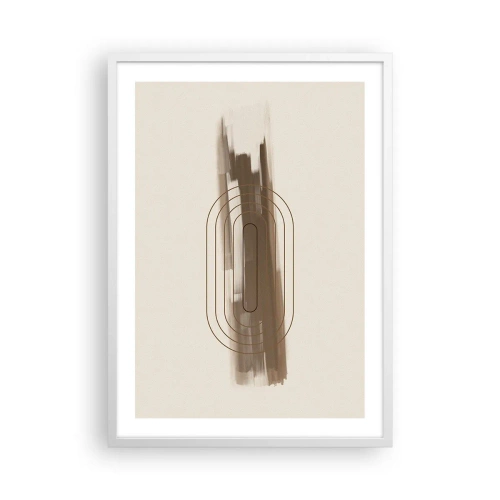 Póster en marco blanco - Un soplo de gris - 50x70 cm