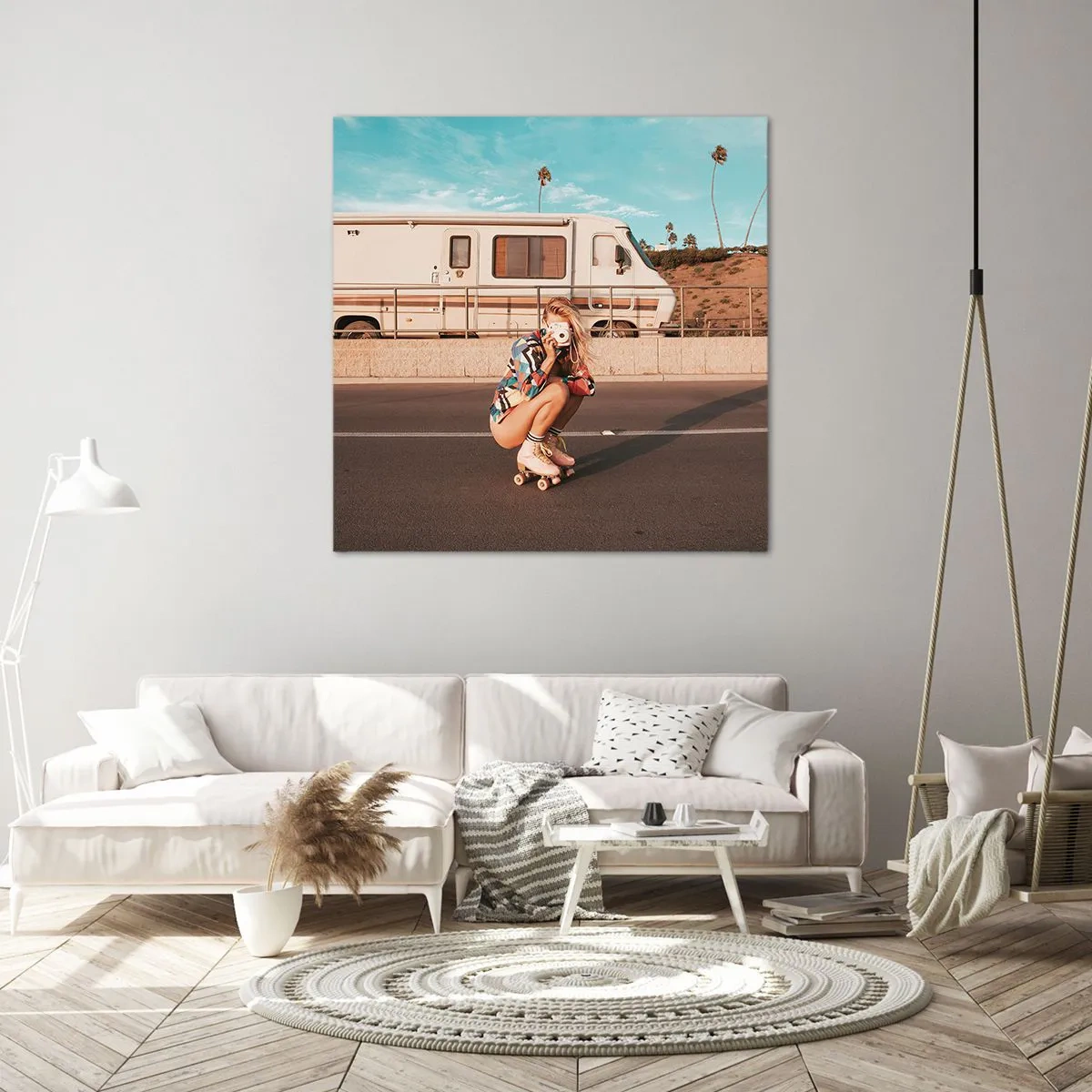 Cuadro sobre lienzo - Impresión de Imagen - ¡Sonrían, por favor! - 60x60 cm