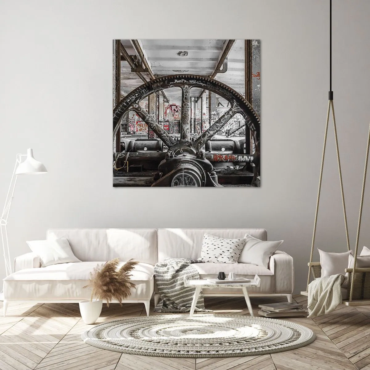 Cuadro sobre lienzo - Impresión de Imagen - La vida secreta de una fábrica - 70x70 cm