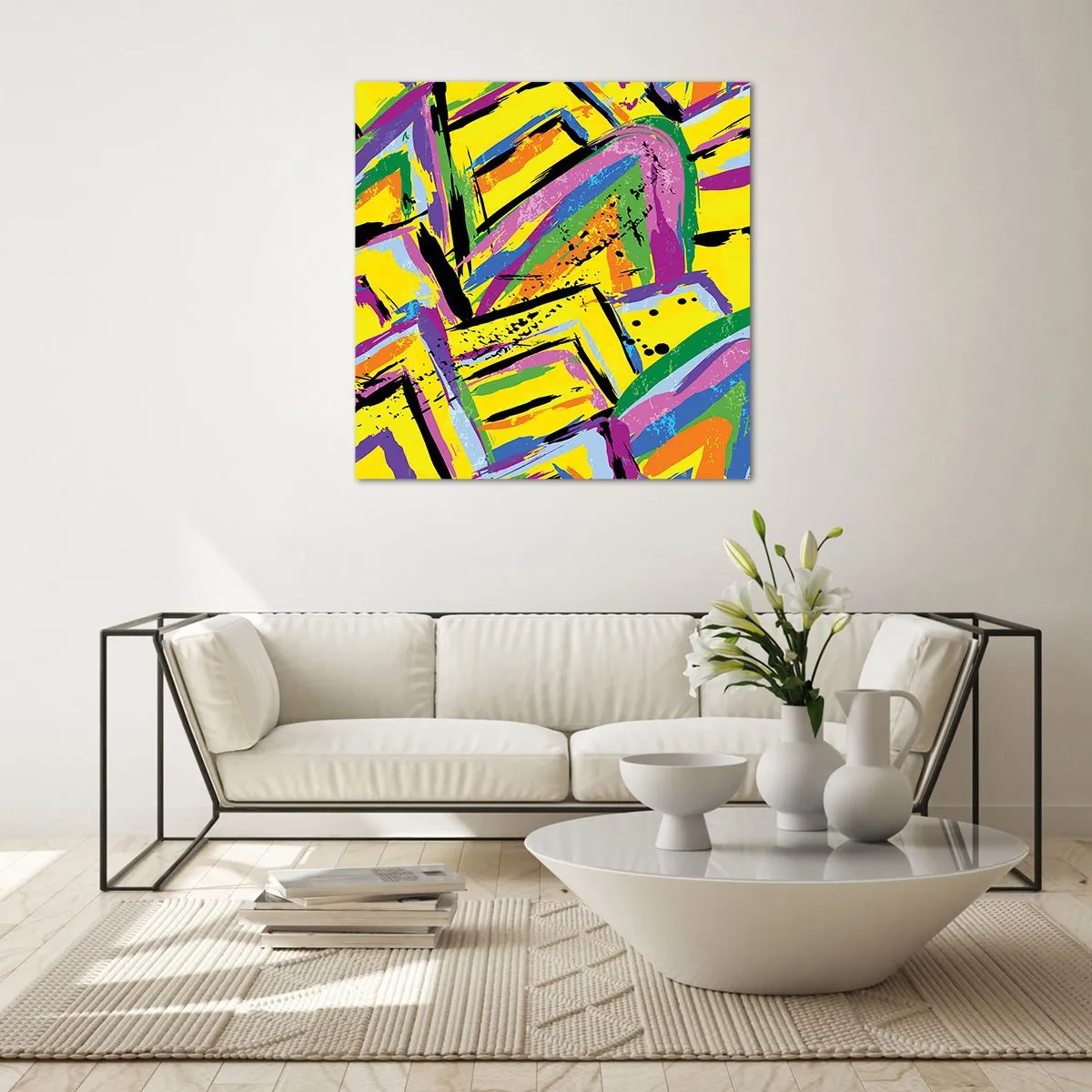 Cuadro sobre vidrio - Impresiones sobre Vidrio - Grita de alegría - 70x70 cm