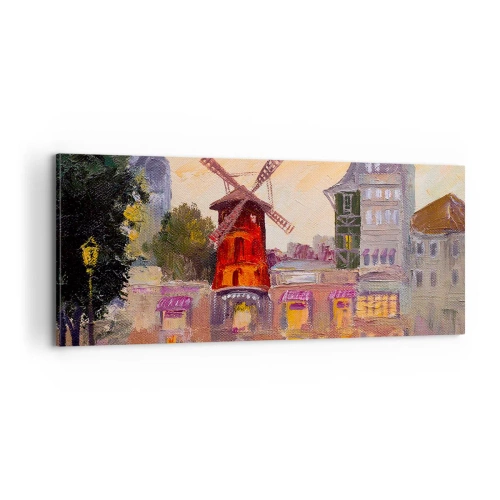 Cuadro sobre lienzo - Impresión de Imagen - Iconos parisinos - Moulin Rouge - 100x40 cm