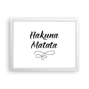 Póster en marco blanco - El mejor consejo - 40x30 cm