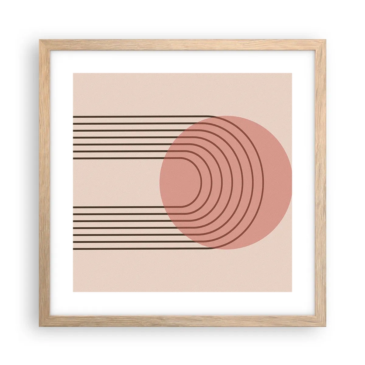 Póster en marco roble claro - Atracción irresistible - 40x40 cm