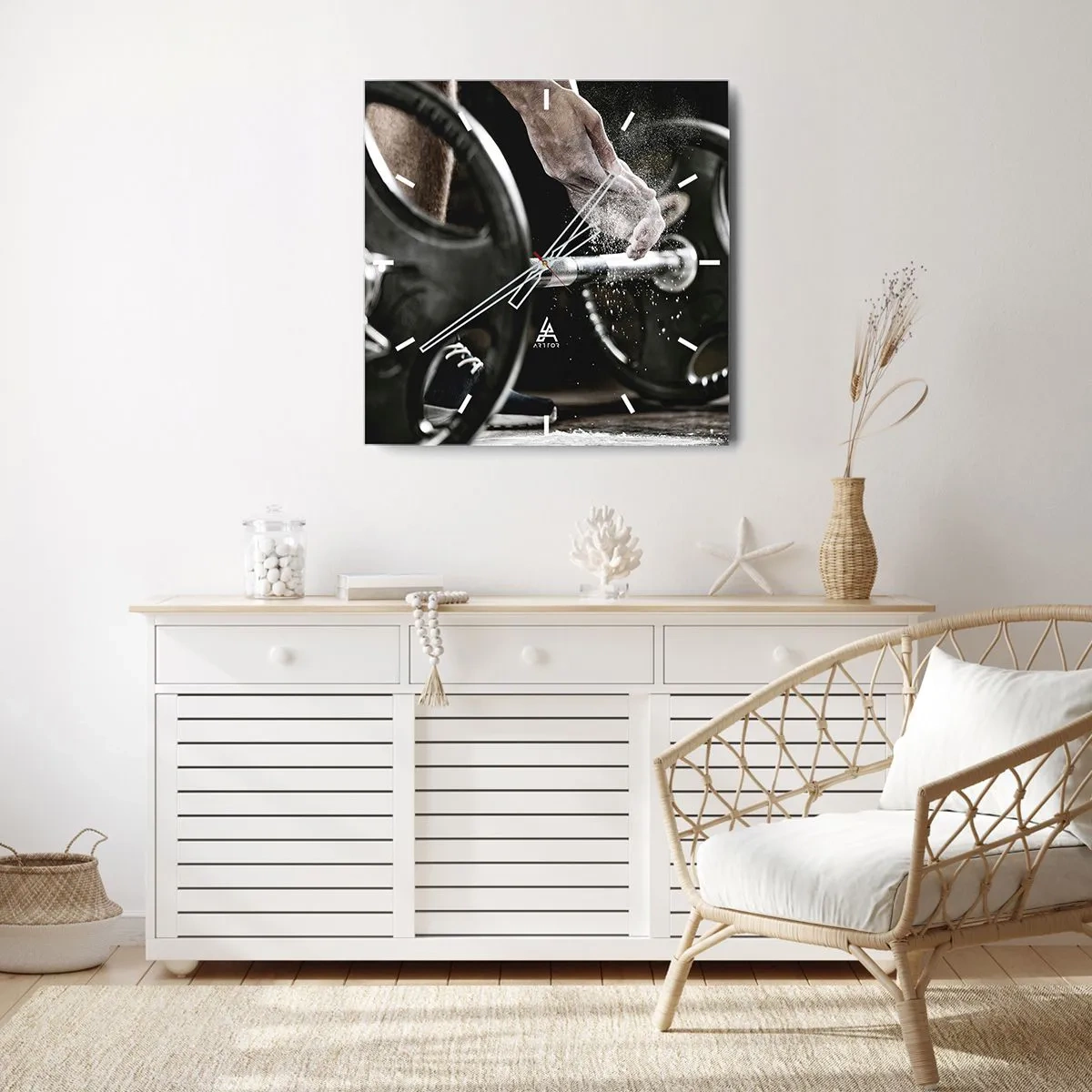 Reloj de pared - Reloj de vidrio - ¡Reto aceptado! - 40x40 cm