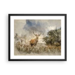 Póster en marco negro - Dignidad - fuerza - encanto - 50x40 cm