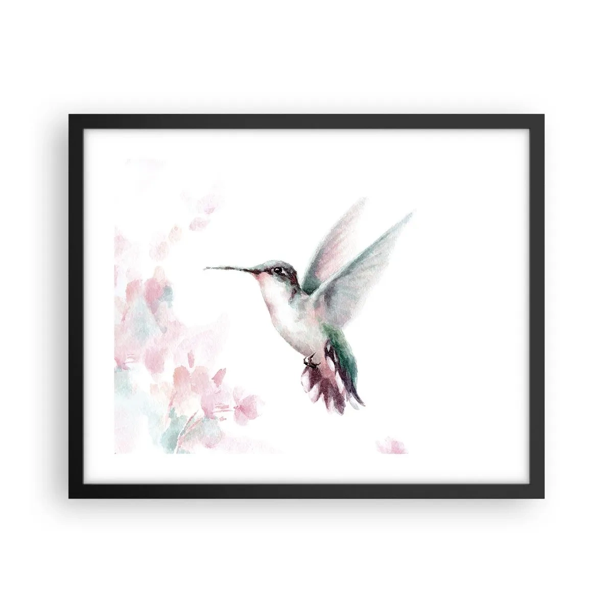 Póster en marco negro - Plasmando el aleteo - 50x40 cm