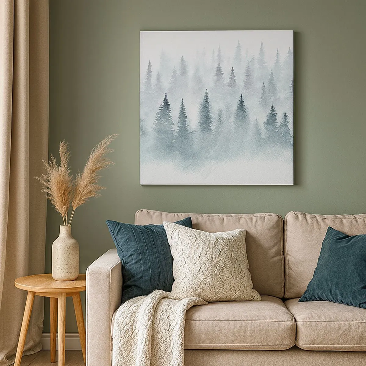 Cuadro sobre lienzo - Impresión de Imagen - Envuelto en la niebla - 30x30 cm