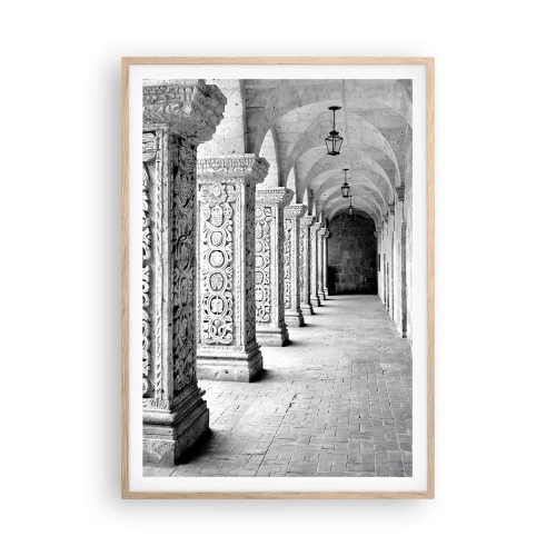 Póster en marco roble claro - ¿Y adónde nos llevará...? - 70x100 cm