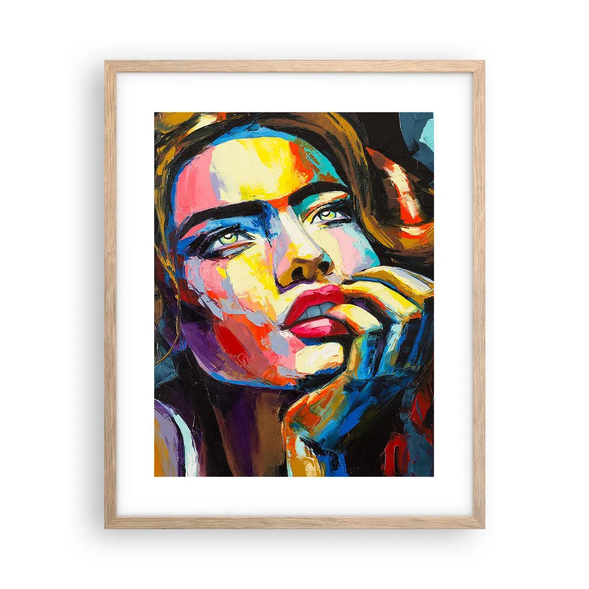 Póster en marco roble claro - Sueños - 40x50 cm