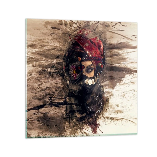 Cuadro sobre vidrio - Impresiones sobre Vidrio - Inquietante, como mínimo - 50x50 cm