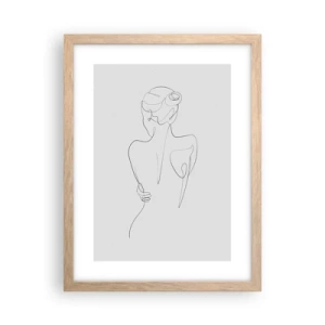Póster en marco roble claro - Música del cuerpo - 30x40 cm
