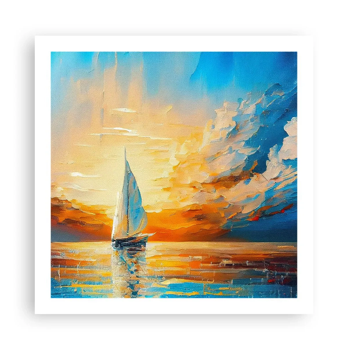 Póster - Navegando en oro - 60x60 cm