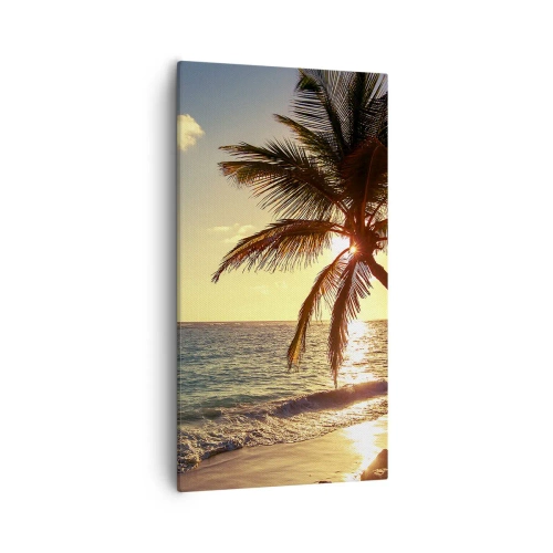 Cuadro sobre lienzo - Impresión de Imagen - Verano bajo las palmeras - 55x100 cm