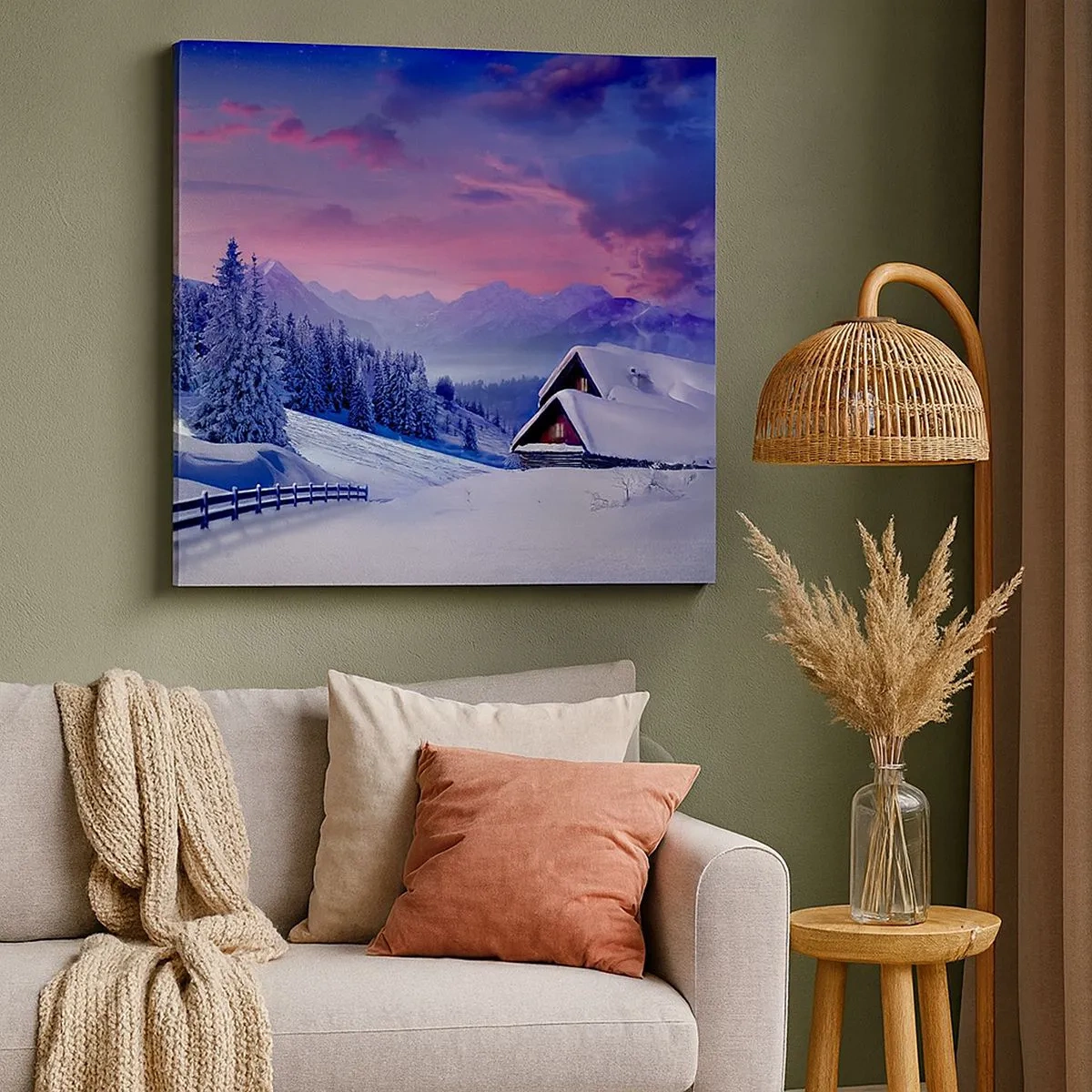 Cuadro sobre lienzo - Impresión de Imagen - Noche de silencio - 30x30 cm