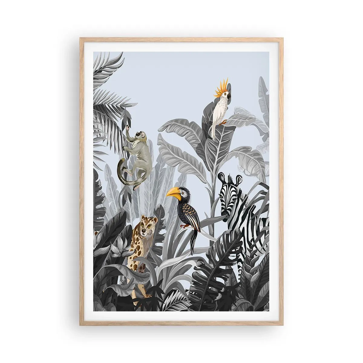 Póster en marco roble claro - Un cuento de hadas africano - 70x100 cm