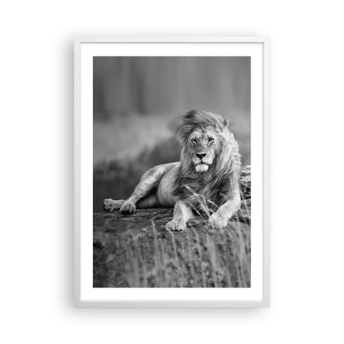 Póster en marco blanco - La siesta real - 50x70 cm