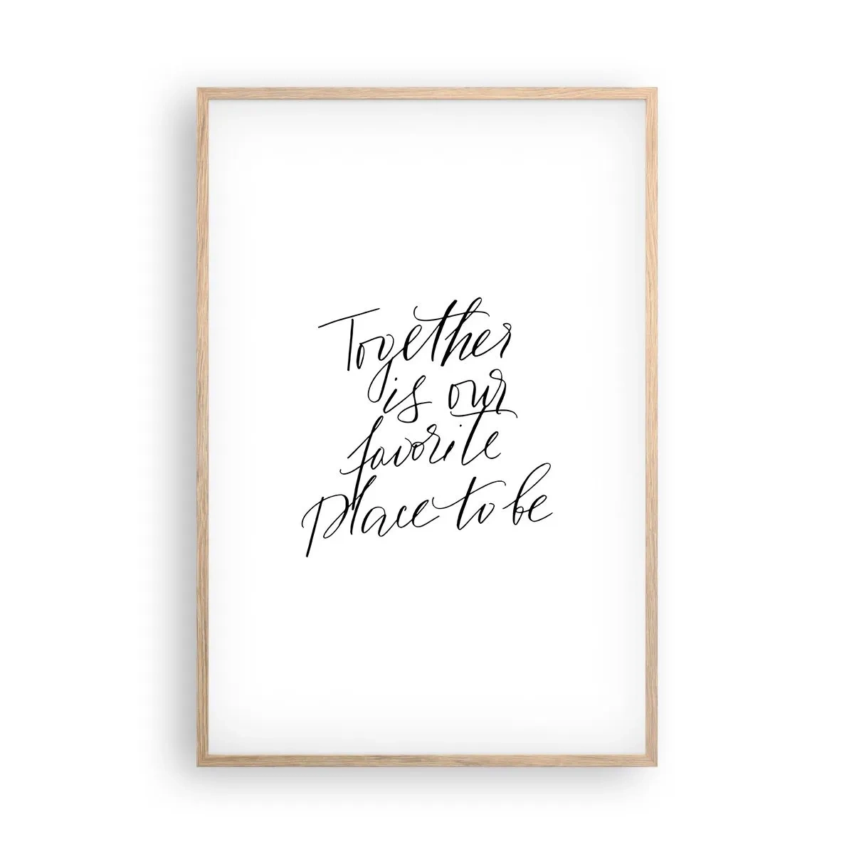 Póster en marco roble claro - ¿Tú también lo sientes? - 61x91 cm