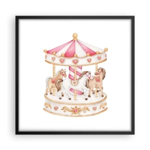 Póster en marco negro - El dulce mundo de la infancia - 50x50 cm