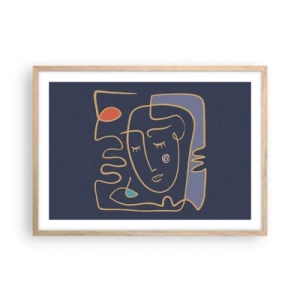 Póster en marco roble claro - En un maravilloso sueño - 70x50 cm