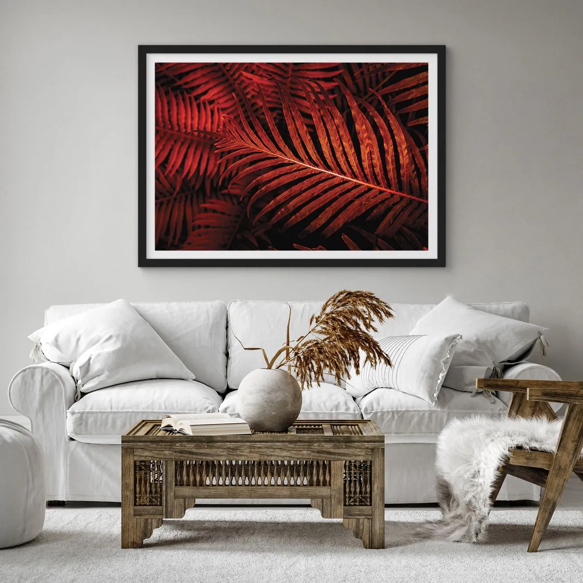 Póster en marco negro - Las brasas de la vida - 50x40 cm