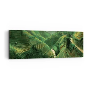 Cuadro sobre lienzo - Impresión de Imagen - Valle vietnamita - 90x30 cm
