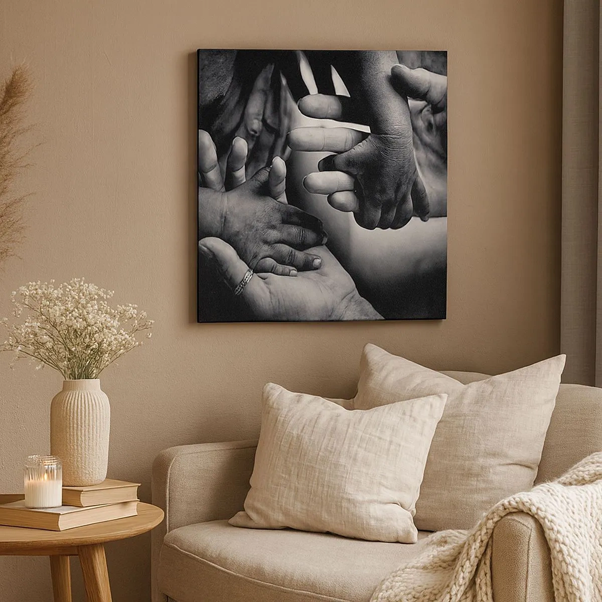 Cuadro sobre lienzo - Impresión de Imagen - Ser humano - 30x30 cm