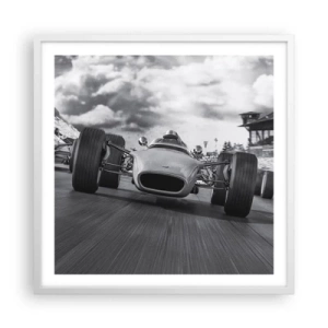 Póster en marco blanco - ¡Hay poder! - 60x60 cm