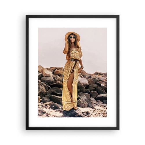 Póster en marco negro - La magia de las piedras - 40x50 cm