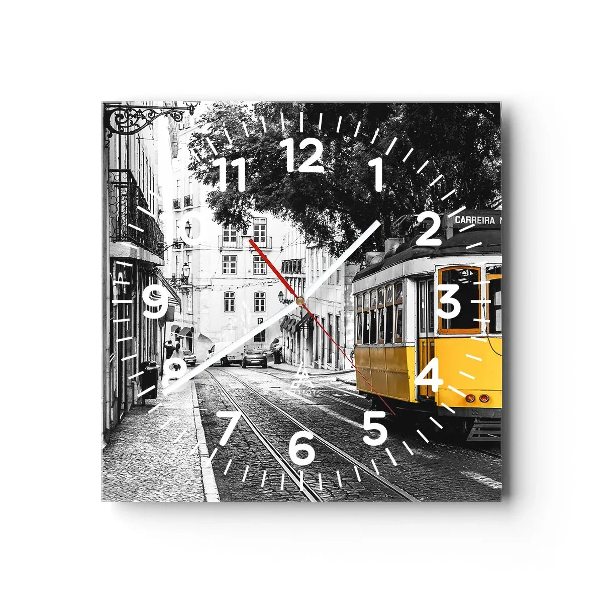 Reloj de pared - Reloj de vidrio - Y un fado de fondo - 30x30 cm