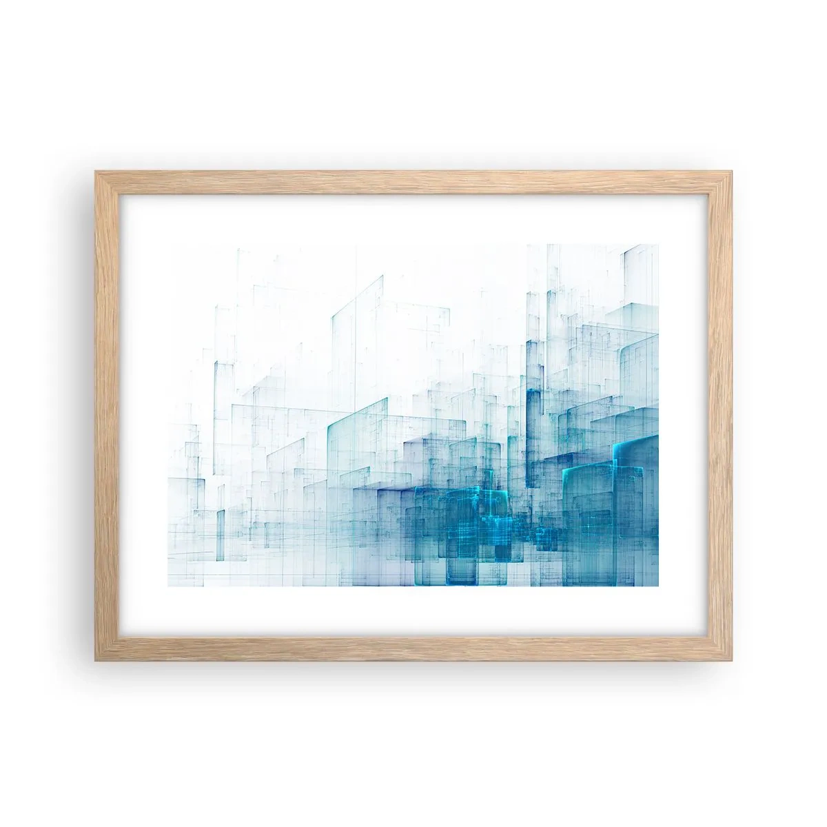 Póster en marco roble claro - Cómo se hizo el espacio - 40x30 cm