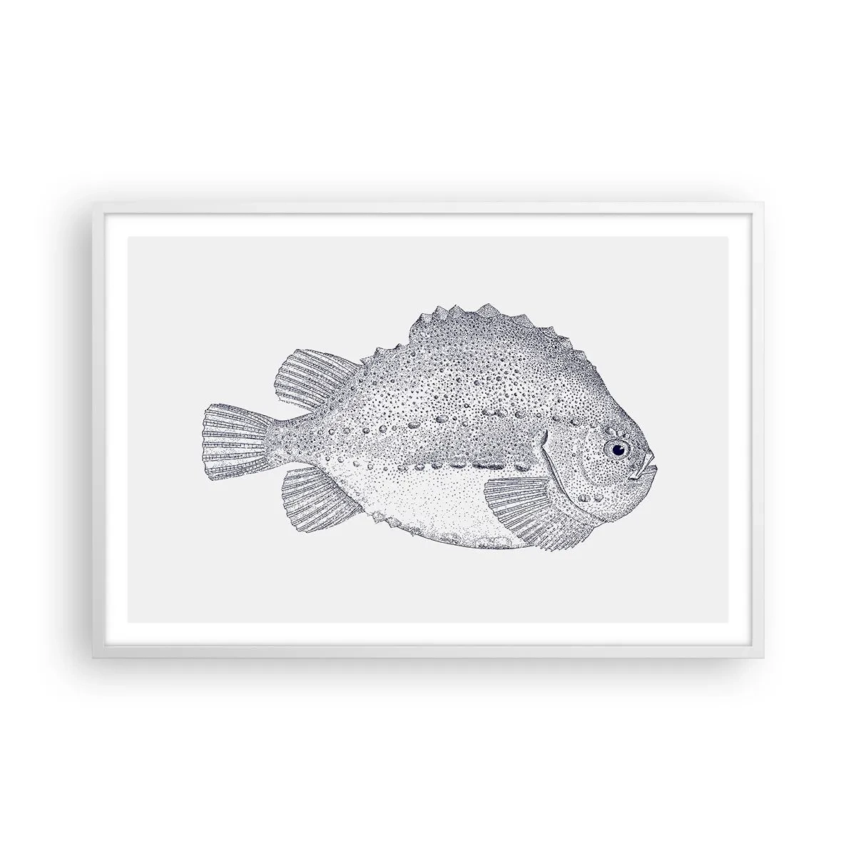 Póster en marco blanco - Para el álbum del naturalista - 91x61 cm