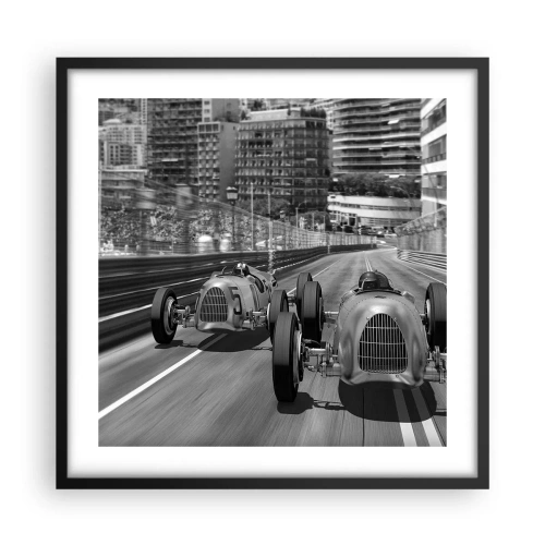 Póster en marco negro - Érase una vez en Montecarlo - 50x50 cm