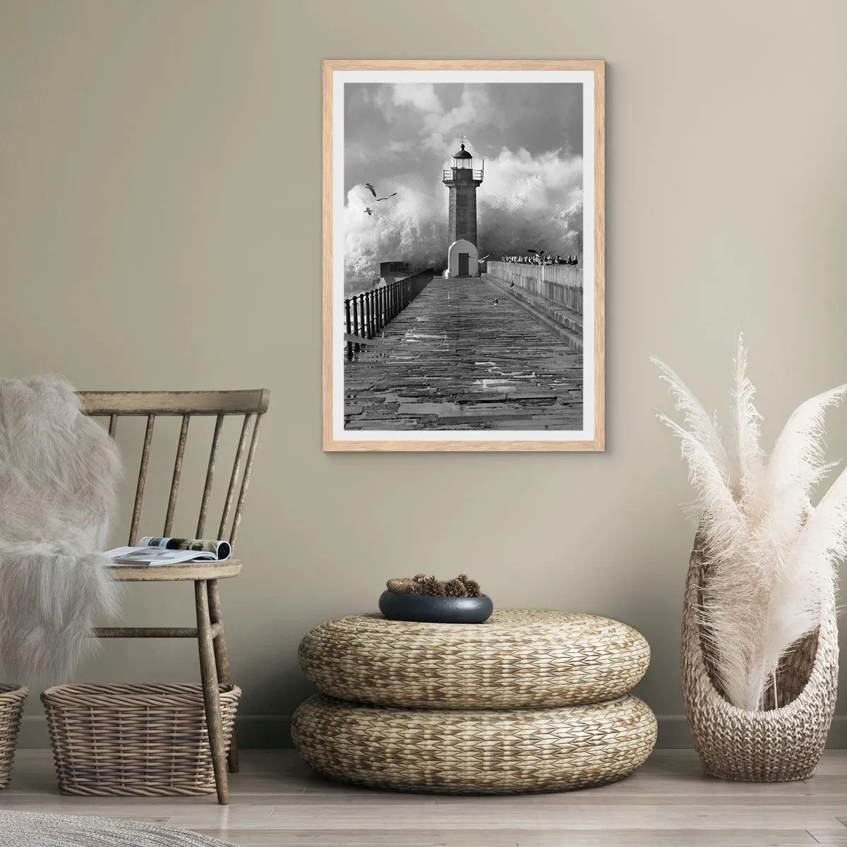 Póster en marco roble claro - Audaz - 70x100 cm