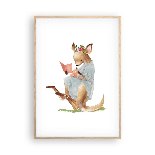 Póster en marco roble claro - Léeme un cuento, mamá - 70x100 cm