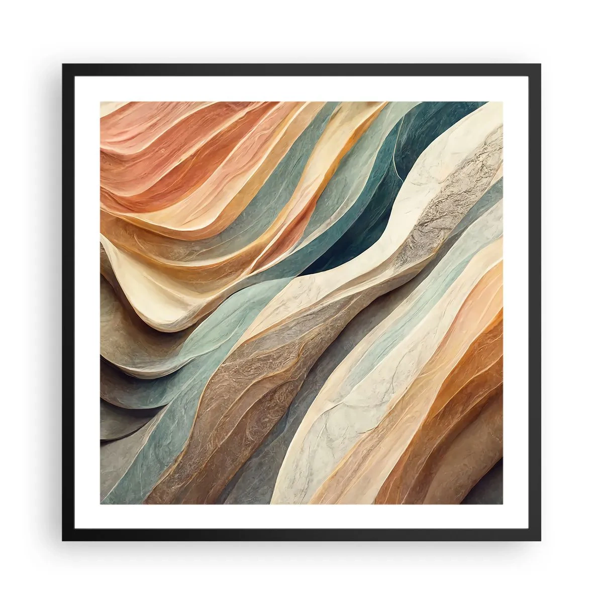 Póster en marco negro - Momentos previos al cambio - 60x60 cm