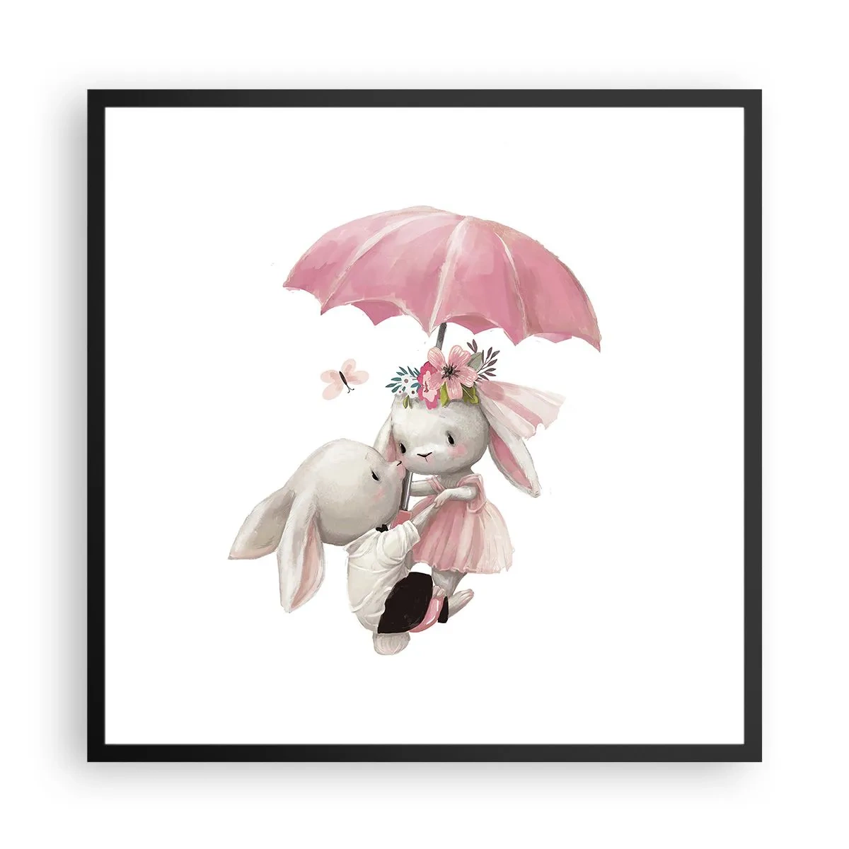 Póster en marco negro - Esto es amor - 60x60 cm