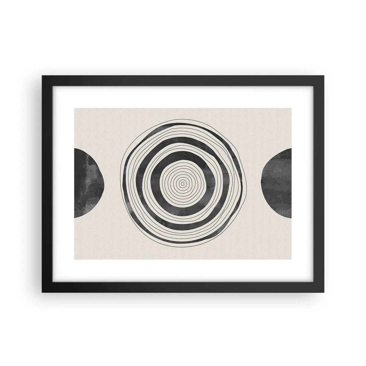 Póster en marco negro - Lo importante es lo que hay entre medias - 40x30 cm