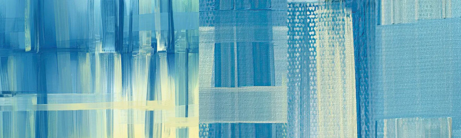 Muestra de fotomural Premium Canvas - Composición en turquesa - Abstracción, Cinturones, Marítimo - 100x30 cm