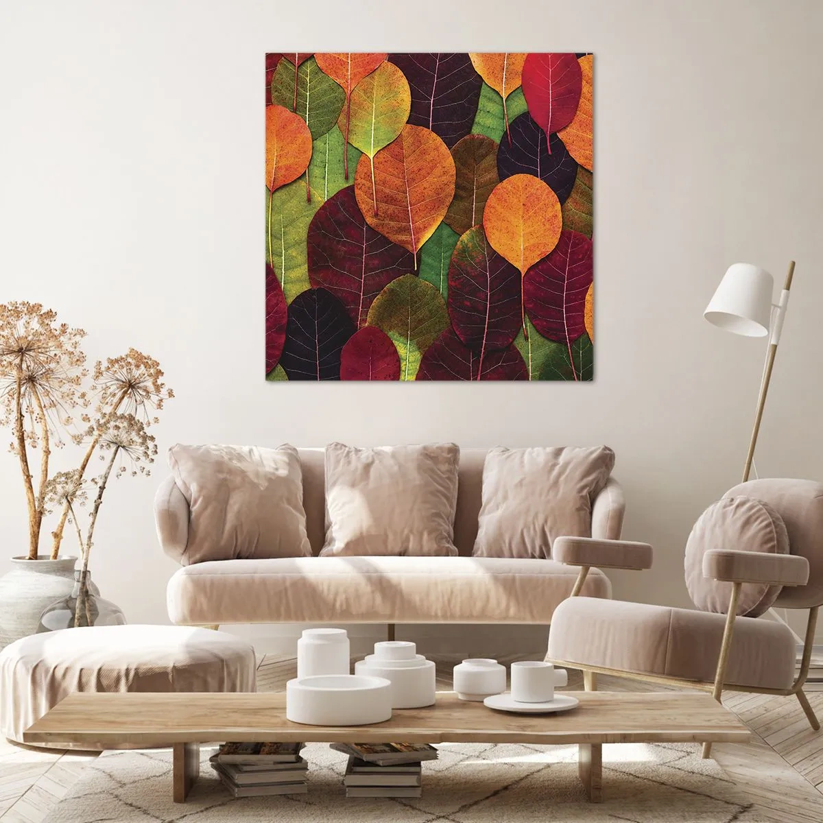 Cuadro sobre lienzo - Impresión de Imagen - Mosaico de otoño - 40x40 cm