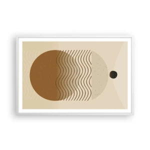 Póster en marco blanco - Sobre el origen de las figuras geométricas - 91x61 cm