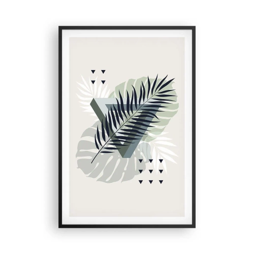 Póster en marco negro - Naturaleza y geometría - 61x91 cm