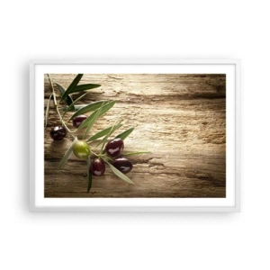 Póster en marco blanco - Directamente de la naturaleza - 70x50 cm