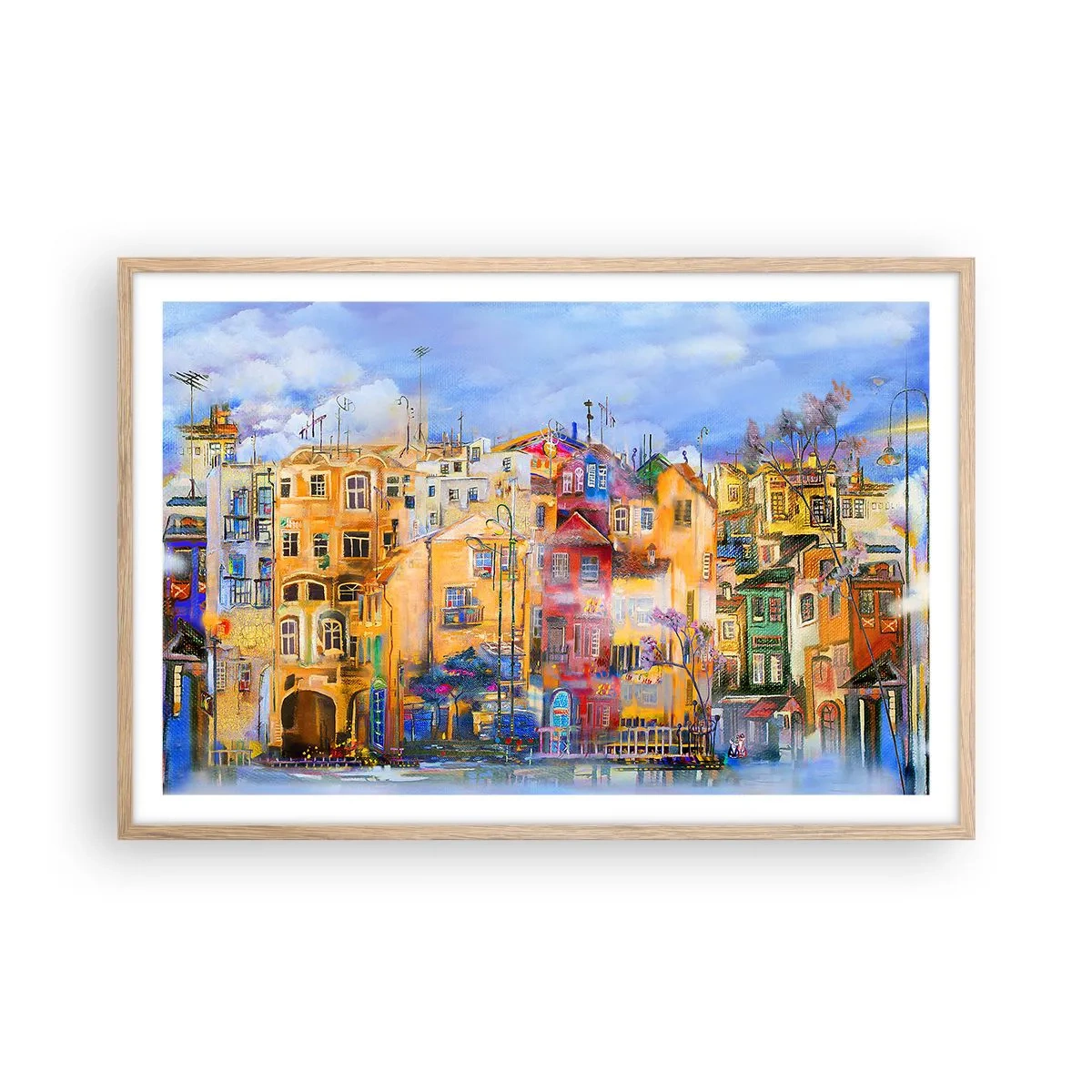 Póster en marco roble claro - Estamos juntos - 91x61 cm