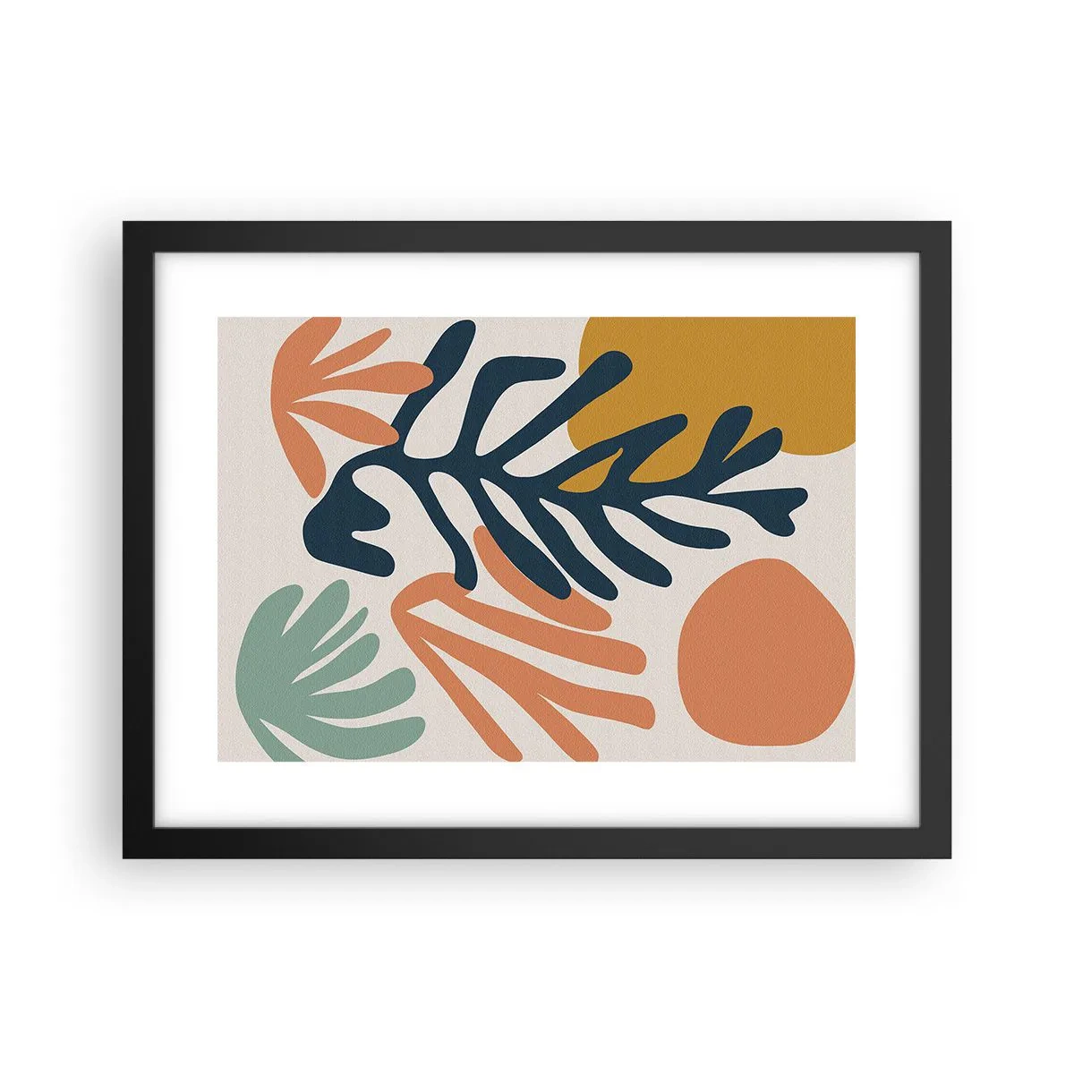 Póster en marco negro - Mares de coral - 40x30 cm