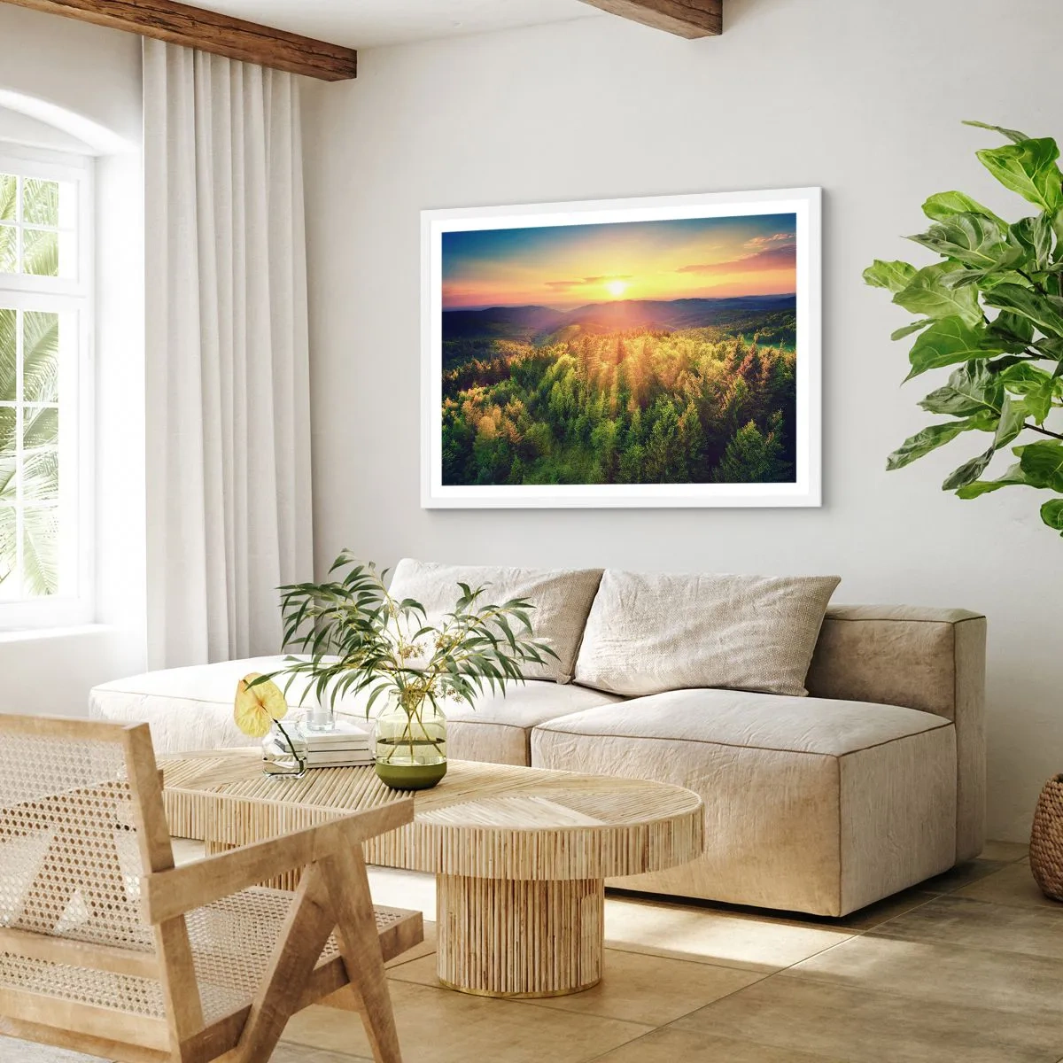 Póster en marco blanco - Desde lo alto - 70x50 cm
