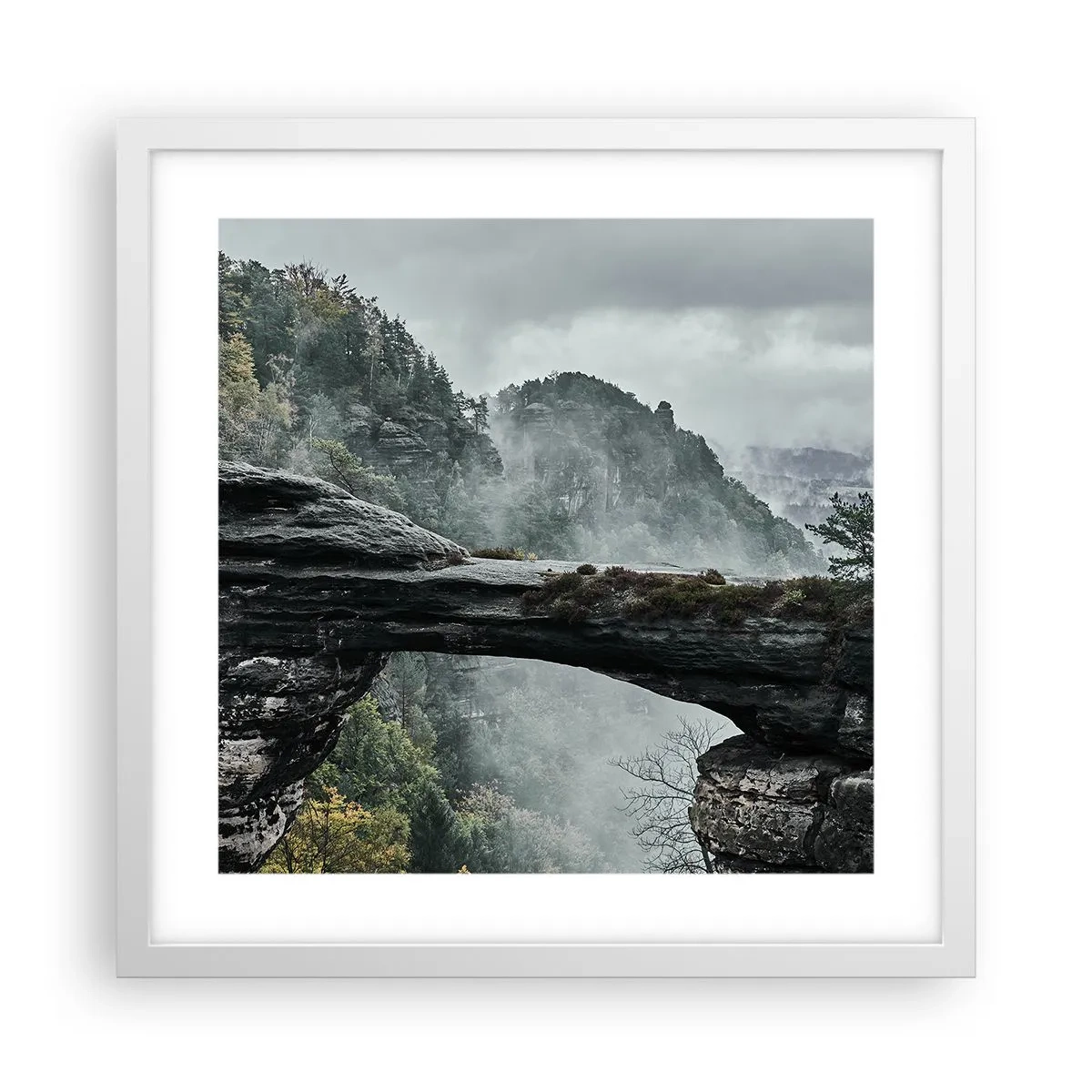 Póster en marco blanco - La aventura está a punto de comenzar - 40x40 cm